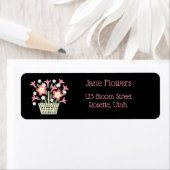 Étiquette Panier de fleurs (En situation)