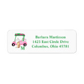 Étiquette Panier de golf de charme unique avec Clubs Monogra (Devant)