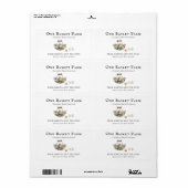 Étiquette Panier d'oeufs aquarelle | Oeufs frais de ferme (Feuille entière)