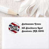 Étiquette Panneau Barbershop 2 (En situation)