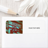 Étiquette Panneau Broadway (En situation)