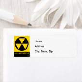 Étiquette Panneau de la route de l'abri anti-chutes (En situation)