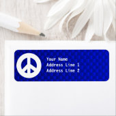 Étiquette Panneau de paix bleu (En situation)
