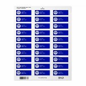 Étiquette Panneau de paix bleu (Feuille entière)