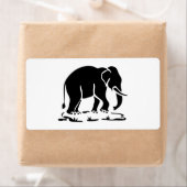 Étiquette Panneau de trekking des éléphants asiatiques devan (En situation)