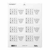 Étiquette Panneau solaire Zodiac Calendrier Astrologie Thund (Feuille entière)