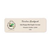 Étiquette Panneau Zodiac de Poissons d'Or, Adresse florale E (Devant)