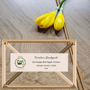Étiquette Panneau Zodiac de Poissons d'Or, Adresse florale E