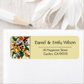 Étiquette Panneaux multicolores exotiques (En situation)