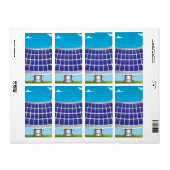 Étiquette Panneaux solaires (Feuille entière)