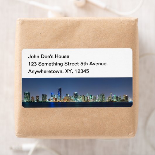 Étiquette Panorama de Miami Skyline (En situation)