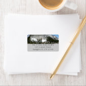 Étiquette Panorama en granit neigeux à Yosemite (En situation)