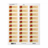 Étiquette Pansies vintages (Feuille entière)