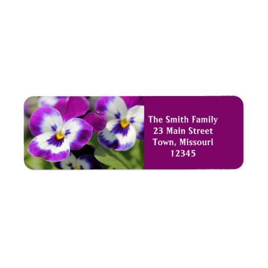 Étiquette Pansy (Devant)