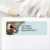 Étiquette Pansy Tussie Mussie (En situation)