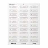 Étiquette Papeterie de bureau marron foncé initiale pour hom (Feuille entière)