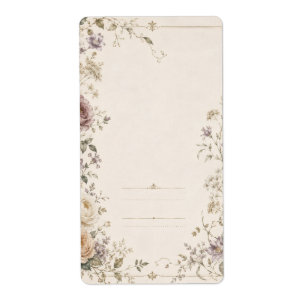 Étiquette Papeterie de mariage de style jardin vintage