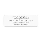 Étiquette Papeterie de mariage simple avec calligraphie pour (Devant)