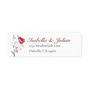Étiquette Papier à en-tête Retour Coquelicot & Lavande de Pr