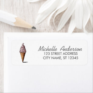 Étiquette Papier à en-tête tendance été aquarelle glace
