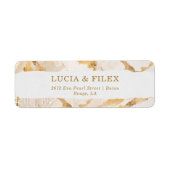 Étiquette Papier à lettre abstrait or luxe moderne (Devant)