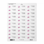 Étiquette Papier à lettre avec motif aquarelle de cerise (Feuille entière)