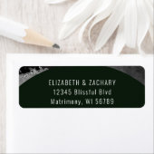 Étiquette Papier à lettre de mariage à arche en Agate Argent (En situation)