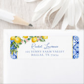 Étiquette Papier à lettre de retour Citrons Aquarelle Carrea (En situation)