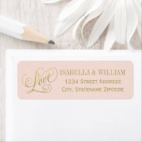Papier à lettre de retour de mariage à calligraphi