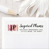 Étiquette Papier à lettre tendance aquarelle violet (En situation)