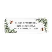 Étiquette Papier à lettres de retour Abeille de Fleur d'Oran (Devant)