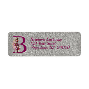 Étiquette Papier à lettres élégant avec monogramme initial B