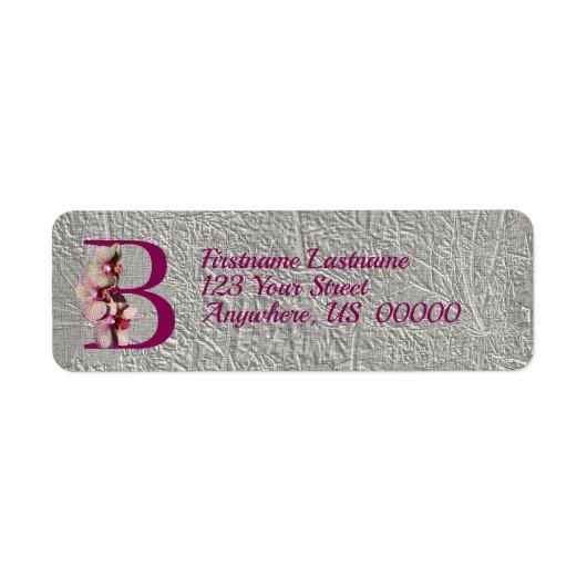Étiquette Papier à lettres élégant avec monogramme initial B (Devant)