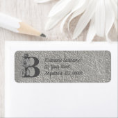 Étiquette Papier à lettres élégant avec monogramme initial B (En situation)