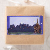 Étiquette Papier à papier pour chien (En situation)