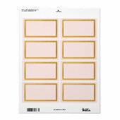 Étiquette Papier alu doré faux vierge  (Feuille entière)