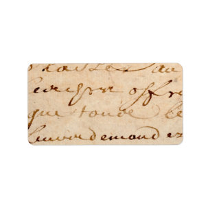 Étiquette Papier bronzage antique de lettres françaises