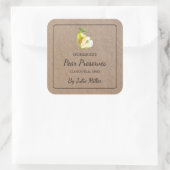 Étiquette papier Carré Kraft (Sac)