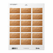 Étiquette Papier crumplé beige (Feuille entière)