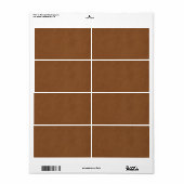 Étiquette Papier de parchemin Brown en cuir vintage (Feuille entière)