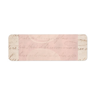 Étiquette Papier de parchemin de script colonial vintage