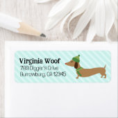 Étiquette Papier d'enveloppement de Noël Dachshund Flammes d (En situation)