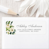 Étiquette Papier floral vert argent à l'aquarelle (En situation)