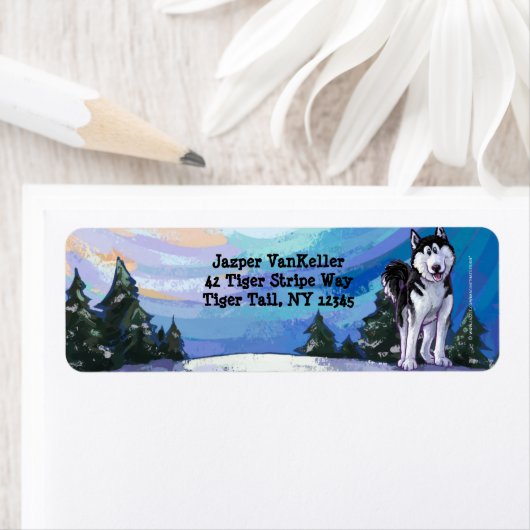 Étiquette Papier Husky (En situation)