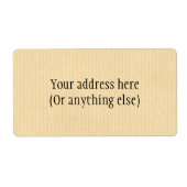 Étiquette Papier Kraft (Devant)