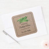 Étiquette papier Kraft Carré Kraft fait maison (Enveloppe)