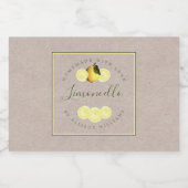 Étiquette papier Limoncello Kraft fait maison sur  (Étiquettes simples)