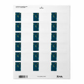 Étiquette Papier Lune et étoiles (Feuille entière)