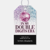 Étiquette Papier Pailleté Tendance Disco Double Ch (Devant)