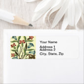 Étiquette Papier peint floral Art Nouveau Joli (En situation)